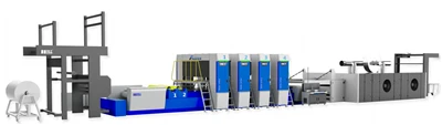 Enkeltpass digital skriver for stoff